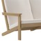 Flash Furniture Natural Cedar Poly Resin Loveseat-Cream Cushions JJ-C14022-BR-GG - alternate 5